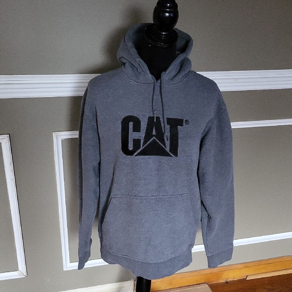 CAT Gray Hoodie Size Large